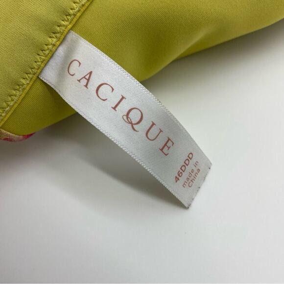 Cacique Yellow Floral Lightly Lined Balconette Bra - Picture 11 of 11